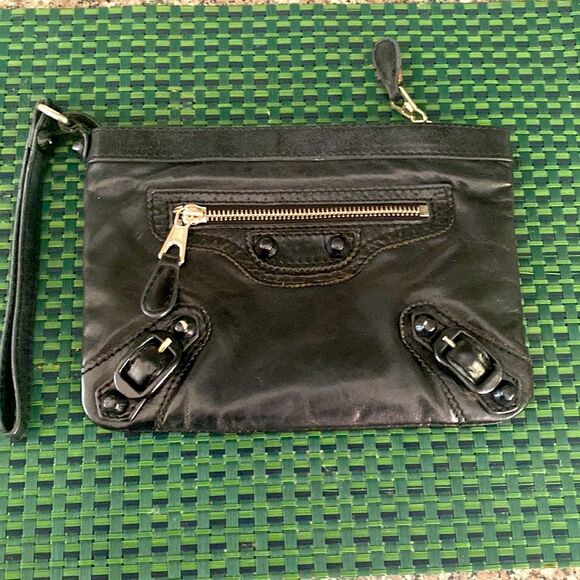 Balenciaga motocross flat clutch purse with strap - Picture 1 of 11